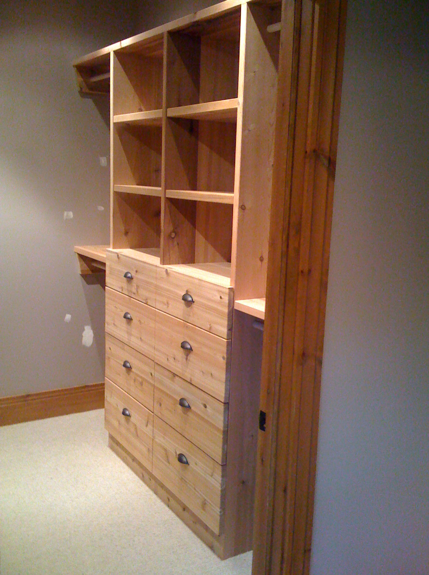 wooden closet cabinet
