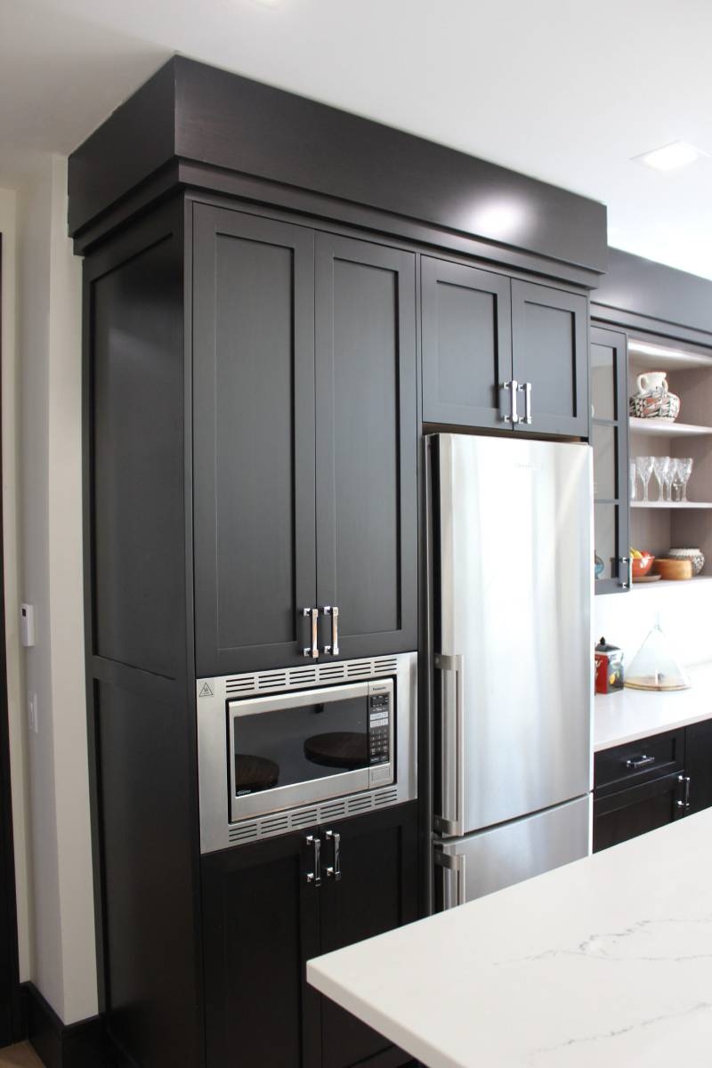dark custom kitchen cabinetry