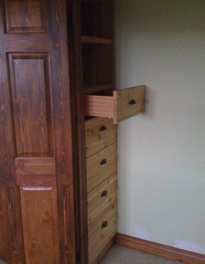 wooden closet with drawer