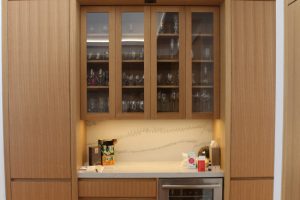 Create a Beverage Area with Custom Kitchen Cabinets